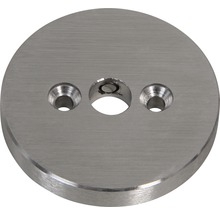 Rund monteringsplatta av metall med tre hål