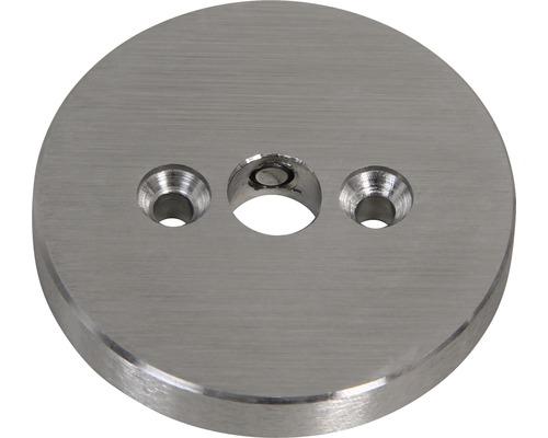 Ändkåpa/adapter PERTURA rostfritt A4 Rund monteringsplatta av metall med tre hål