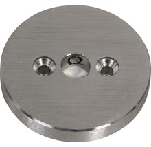 Rund rostfri stålplatta med tre hål