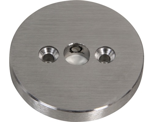 Ledstångsändknopp PERTURA rostfritt A4 52mm Rund rostfri stålplatta med tre hål
