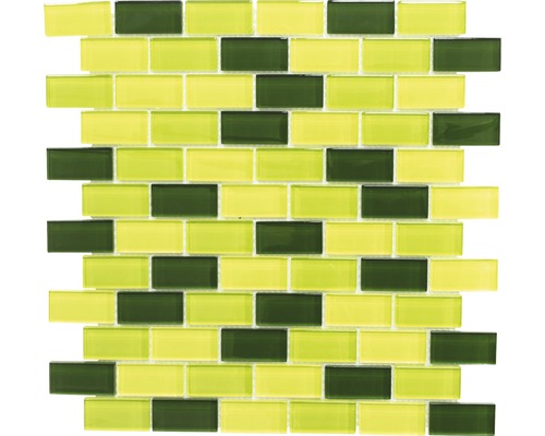 Mosaik glas XCM B854 grön 32,2 x 31 cm