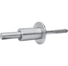 Metallfästelement med skruvgänga och bricka