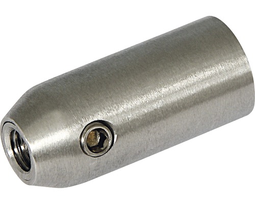 Vägganslutning PERTURA kort rostfritt A4 Metallbeslag med invändig gänga och skruv