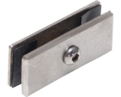 Universal-koppling PERTURA rak rostfritt A4 2-pack Glasklämma av rostfritt stål med skruv