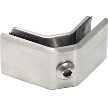 Hörnanslutning av metall med skruv för glasfästning