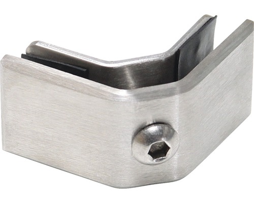 Universal-koppling PERTURA vinkel rostfritt A4 2-pack Hörnanslutning av metall med skruv för glasfästning