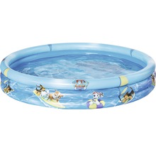 Uppblåsbar barnpool med Paw Patrol-motiv fylld med vatten