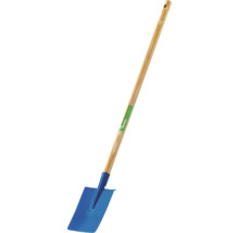 Spat med träskaft och blått blad
