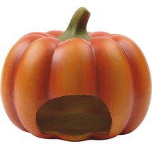 Keramikhus i form av pumpa för smådjur