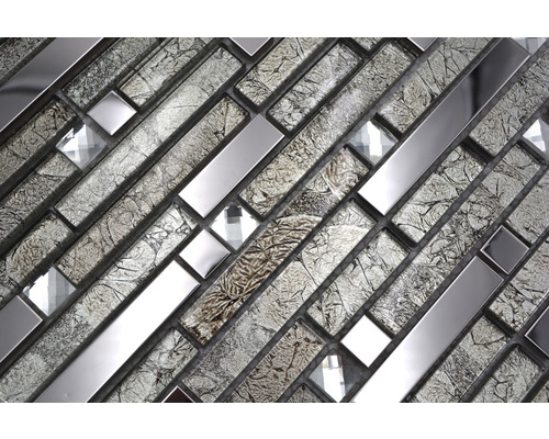 Mosaikplattor med glas- och spegelelement