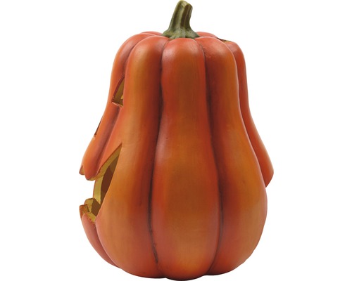 Halloweenpumpa med skuret ansikte