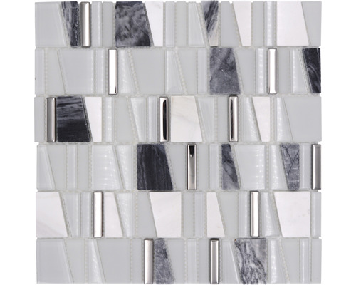Mosaik glas med natursten XCM LA10 30x30 cm