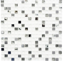 Mosaikplatta med glas-, kristall- och metallelement