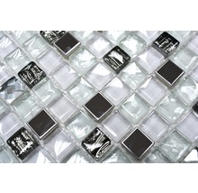 Mosaikplatta av glas och keramik