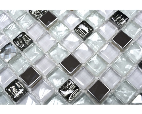 Mosaikplatta av glas och keramik