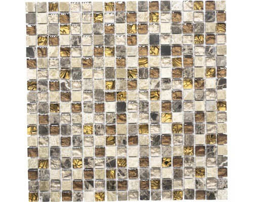Mosaik glas med natursten XCM M790 30x30 cm