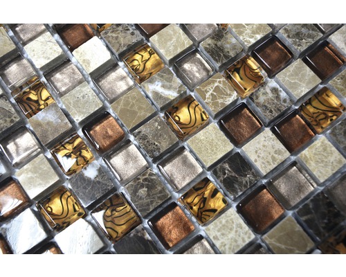 Mosaikplattor med glas- och marmorutseende
