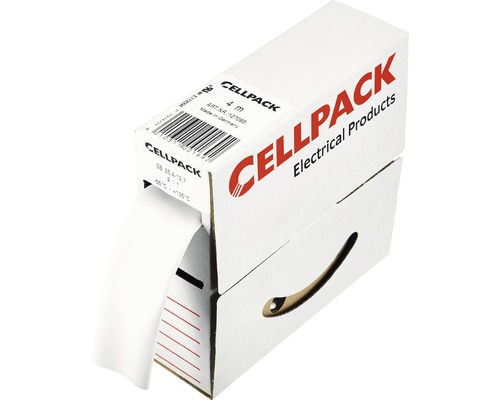 CELLPACK Krympslang 25,4-12,7 vit SB25WS finns som metervara i Hornbach-varuhusen Cellpack krympslang, fyra meter