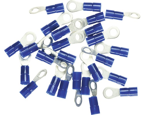 Ringkabelsko HAUPA isolerad M4 1,5-2,5mm² blå 25 styck 260270 Flera ringkabelskor med isolering