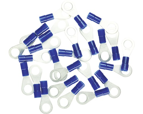 Ringkabelsko HAUPA isolerad M6 1,5-2,5mm² blå 25 styck 260274 Ringkabelsko med isolering