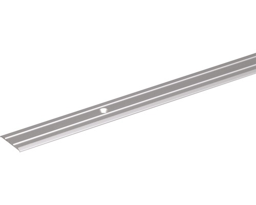 Övergångsprofil KAISERTHAL aluminium silver 25x1,8mmx2m Övergångsprofil av metall med fästhål