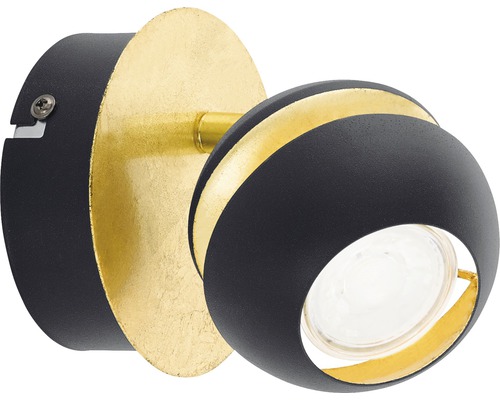 Vägglampa, sfärisk form, roterbar