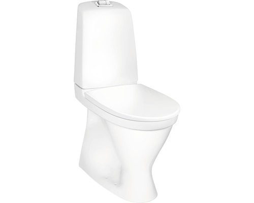 Toalettstol GUSTAVSBERG Nautic 1546 Hygienic Flush hög modell hårdsits skruvhål S-lås 2/4 L 7763445
