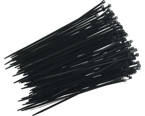 Buntband HAUPA UV-beständig svart 250x4,8mm 100 styck 262618