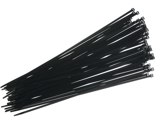 Buntband HAUPA UV-beständig svart 610x8,8mm 50 styck 262638-0