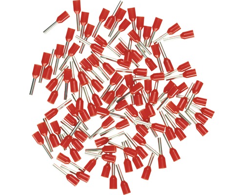Ändhylsor HAUPA isolerade 1mm² röd 100 styck 270804 Många hylsor