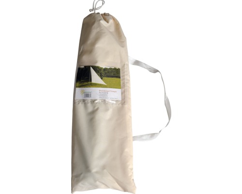 Förpackad triangulär markis med bärrem