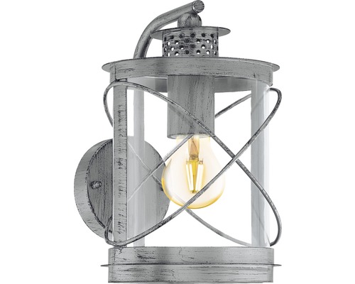 Vägglampa i lyktstil med ljuskälla