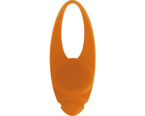 Orange hundbricka för fastsättning på halsbandet