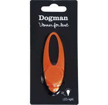Orange LED-hängsmycke för hundar från Dogman i förpackning
