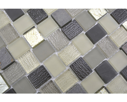 Mosaikplatta med fyrkantiga stenar