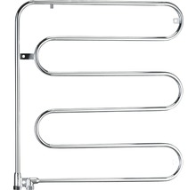 Handdukstork av metall med böjda horisontella ribbor