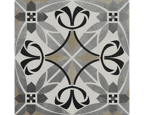 Klinker Art Deco Sysley grå matt 22,3x22,3 cm