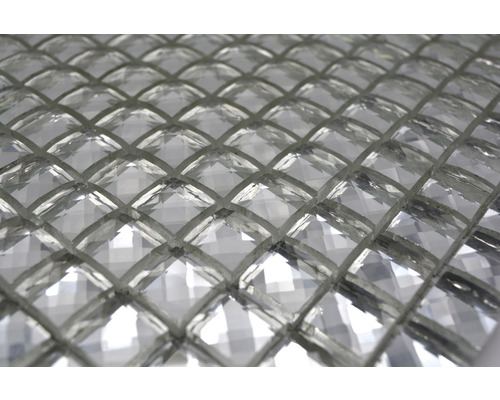 Närbild av en glasmosaikplatta