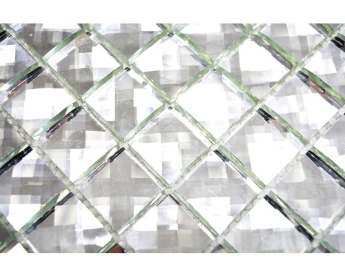 Detaljvy av kvadratiska glasmosaikplattor
