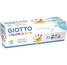 Giotto Fingersfärgset med sex färger i en förpackning