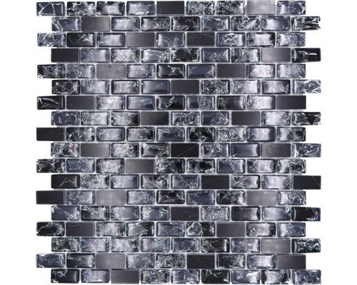 Mosaik glas med natursten XIC B1128 30x28,5 cm