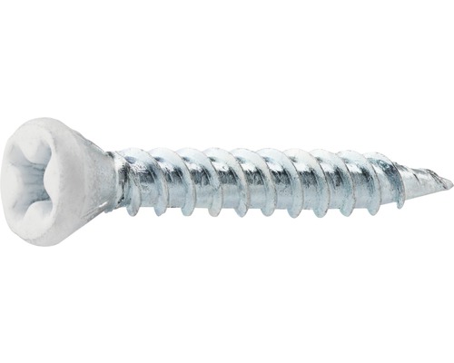 Sockelskruv GRABBER vitlackerad C1 3,8x28mm 100-pack G16JVITC Metallskruv med Torx-fäste