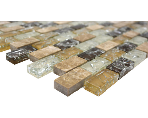 Mosaikplatta med glas- och marmorutseende