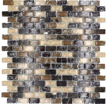 Mosaik glas med natursten XIC B1155 30x28,5 cm