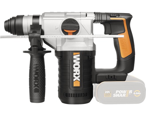 Worx batteridriven borrhammare med extrahandtag och batteri