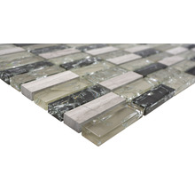 Mosaik glas med natursten XIC S1252 32,2x31 cm