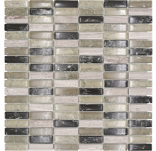 Mosaik glas med natursten XIC S1252 32,2x31 cm