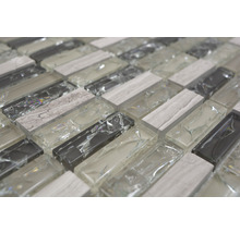 Mosaik glas med natursten XIC S1252 32,2x31 cm