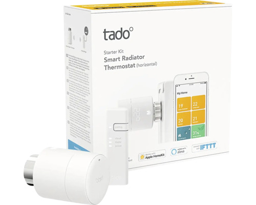 Tado Startpaket Smart Radiatortermostat horisontell