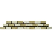 Mosaikplatta av travertin på nät